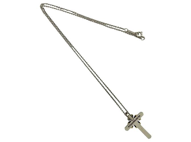 Autre Marque Collana Croce Tiffany Vintage Signature Argento D'oro - vista 6