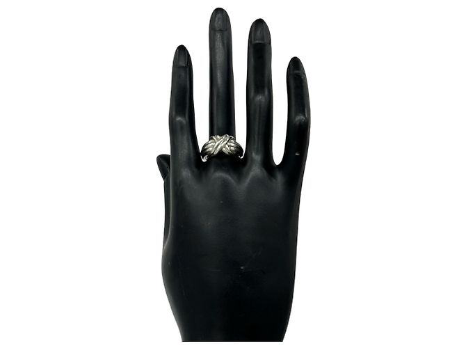 Autre Marque Anello Tiffany & Co. Vintage Signature Band Argento - vista 2
