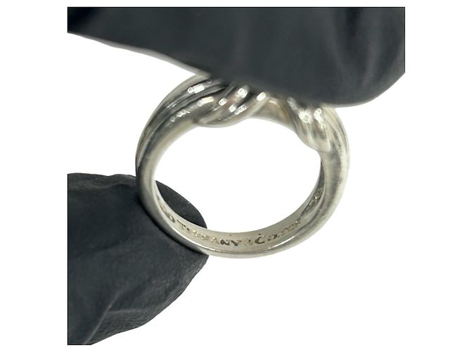 Autre Marque Anello Tiffany & Co. Vintage Signature Band Argento - vista 4