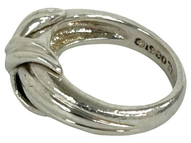 Autre Marque Anello Tiffany & Co. Vintage Signature Band Argento - vista 5