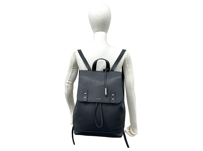 Yves Saint Laurent grauer Lederrucksack Braun - Ansicht 2