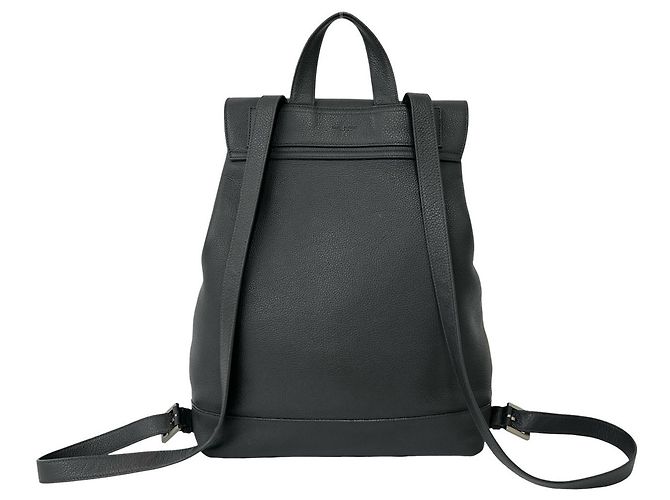 Yves Saint Laurent grauer Lederrucksack Braun - Ansicht 3
