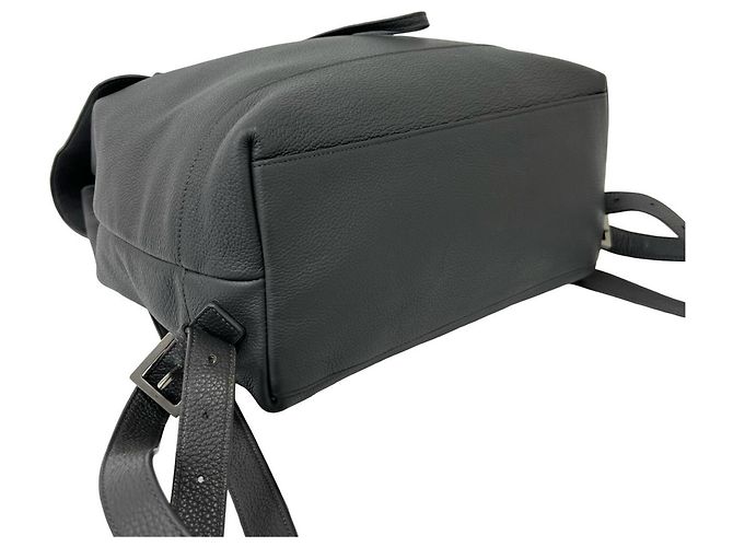Yves Saint Laurent grauer Lederrucksack Braun - Ansicht 7