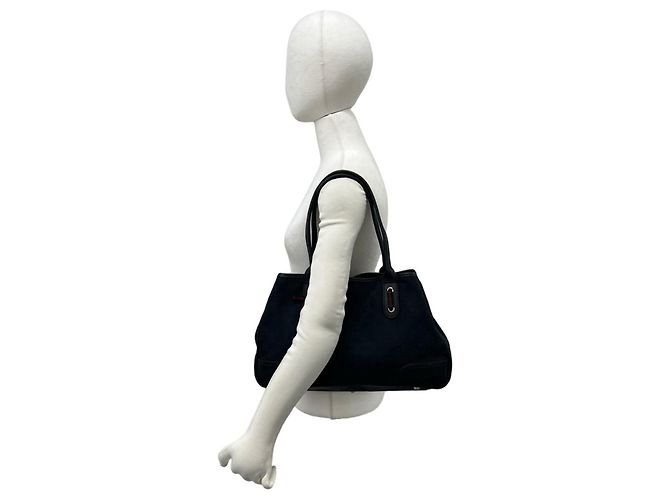 Gucci Sherry Line GG Canvas Leder Tote Bag Schwarz - Ansicht 2