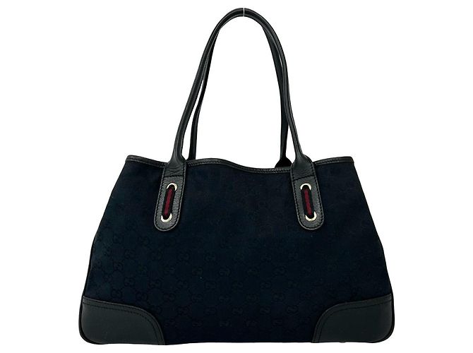 Gucci Sherry Line GG Canvas Leder Tote Bag Schwarz - Ansicht 3