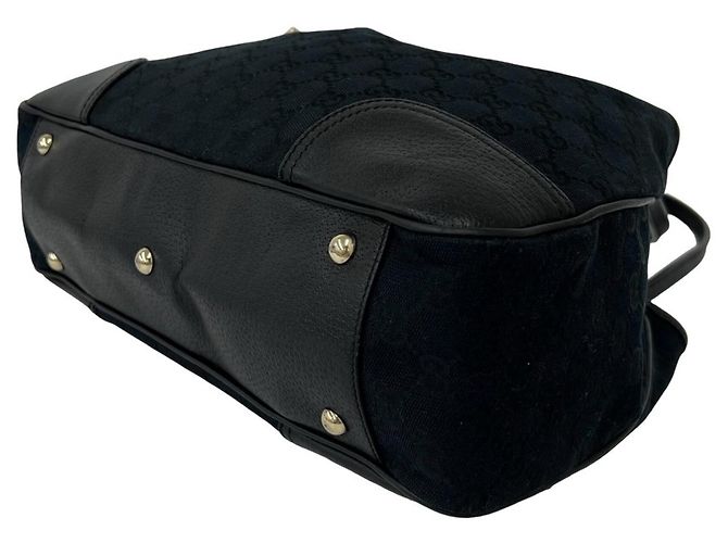 Gucci Sherry Line GG Canvas Leder Tote Bag Schwarz - Ansicht 8