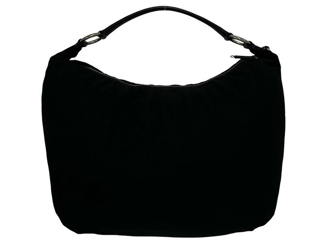Sac Tote Prada avec logo triangle en métal Noir - vue 3