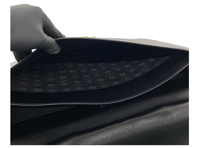Mala de negócios em pele com relevo Anagram Loewe Preto - vista 10