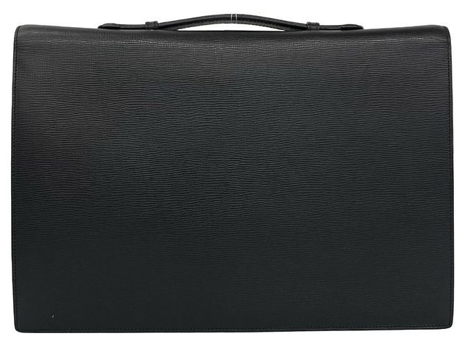 Mala de negócios em pele com relevo Anagram Loewe Preto - vista 3