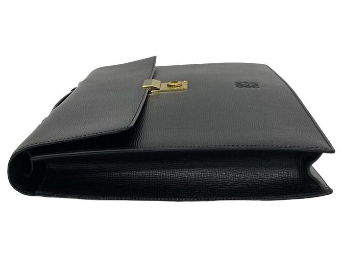 Mala de negócios em pele com relevo Anagram Loewe Preto - vista 5