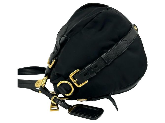 Tote Sac cabas Prada en Tessuto Pocono avec logo métallique Noir - vue 5