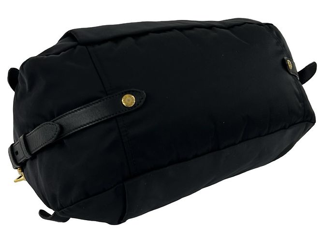 Tote Sac cabas Prada en Tessuto Pocono avec logo métallique Noir - vue 7
