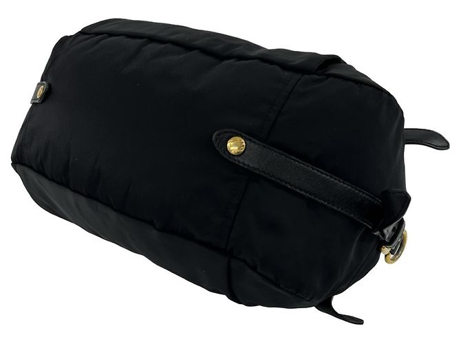 Tote Sac cabas Prada en Tessuto Pocono avec logo métallique Noir - vue 8