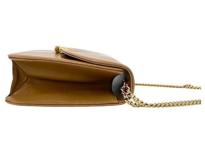 Christian Dior Vintage Brown Leather 2-Way Chain Shoulder Bag - view 6