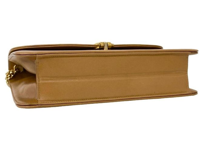 Christian Dior Vintage Brown Leather 2-Way Chain Shoulder Bag - view 7