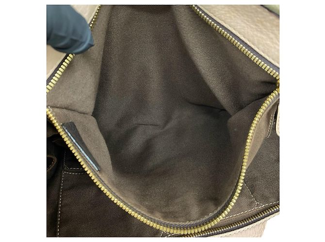 Bolsa de Ombro 2-Way em Couro e Lona Anagram LOEWE Rosa Bege - vista 10