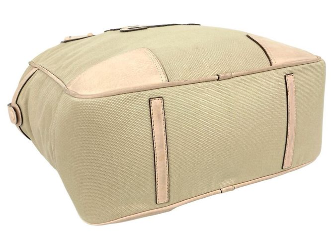 Bolsa de Ombro 2-Way em Couro e Lona Anagram LOEWE Rosa Bege - vista 7