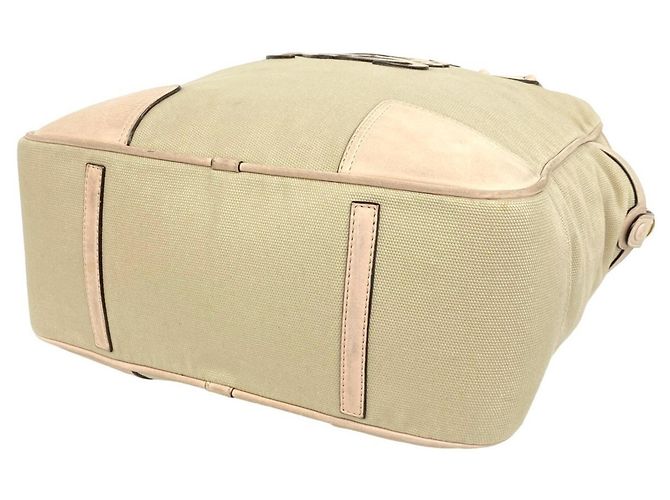 Bolsa de Ombro 2-Way em Couro e Lona Anagram LOEWE Rosa Bege - vista 8