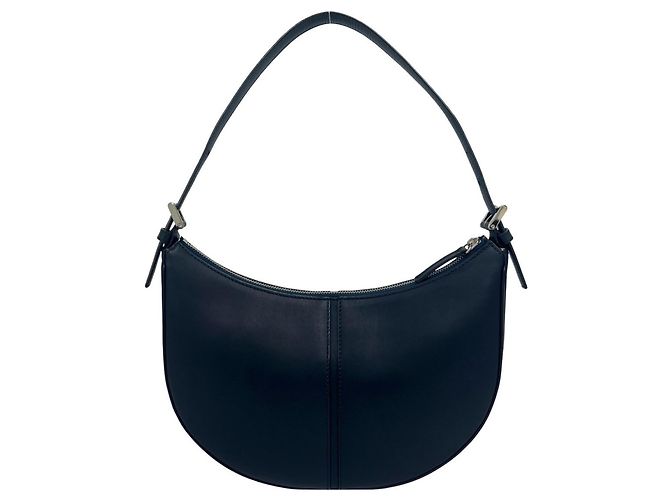 Burberry Navy Leather Semi-Shoulder Bag Navy blue - view 3