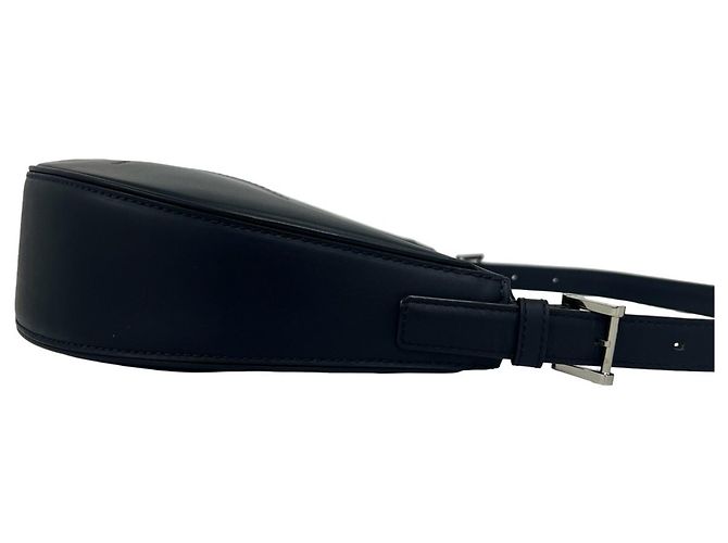 Burberry Navy Leather Semi-Shoulder Bag Navy blue - view 6