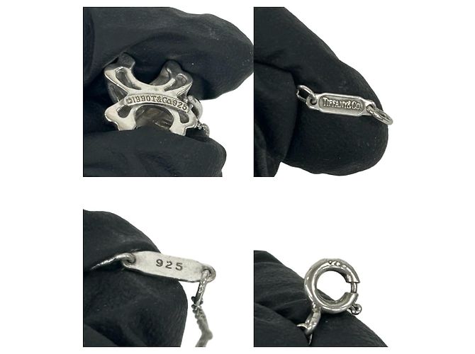 Autre Marque Collana Croce Tiffany Vintage Signature Argento - vista 3