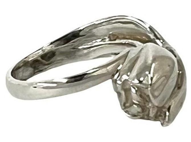 Autre Marque Anello Tiffany Vintage Tulip Argento - vista 5