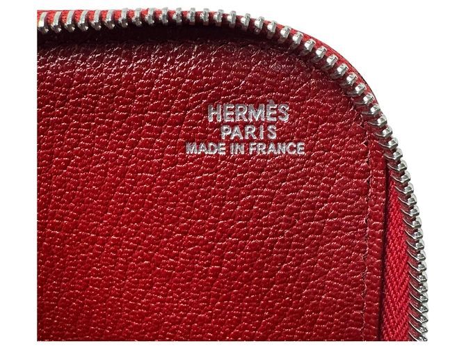 Hermès Tarjetero de piel roja Hermes - vista 13