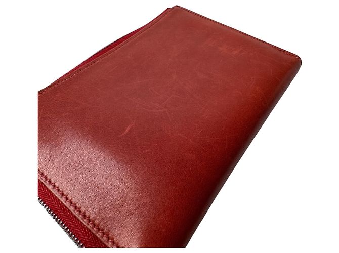 Hermès Tarjetero de piel roja Hermes - vista 16