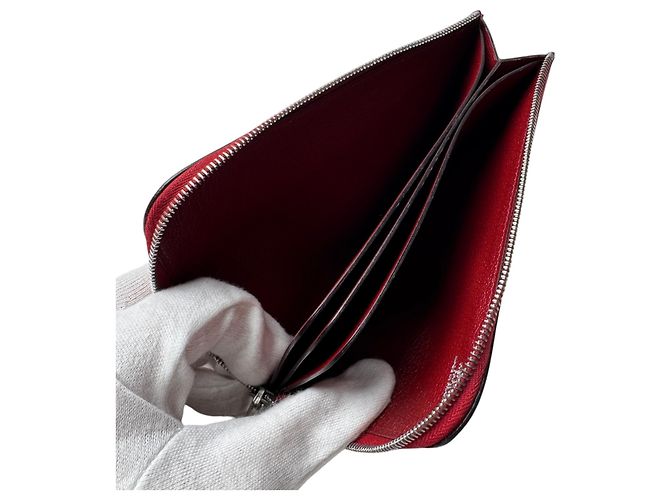 Hermès Tarjetero de piel roja Hermes - vista 7