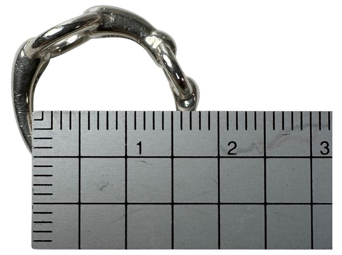 Ring Hermès Anel Faixa Horsebit em Prata Hermes - vista 10