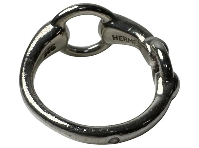 Ring Hermès Anel Faixa Horsebit em Prata Hermes - vista 3