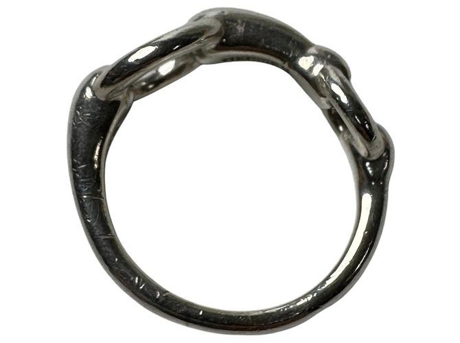 Ring Hermès Anel Faixa Horsebit em Prata Hermes - vista 5