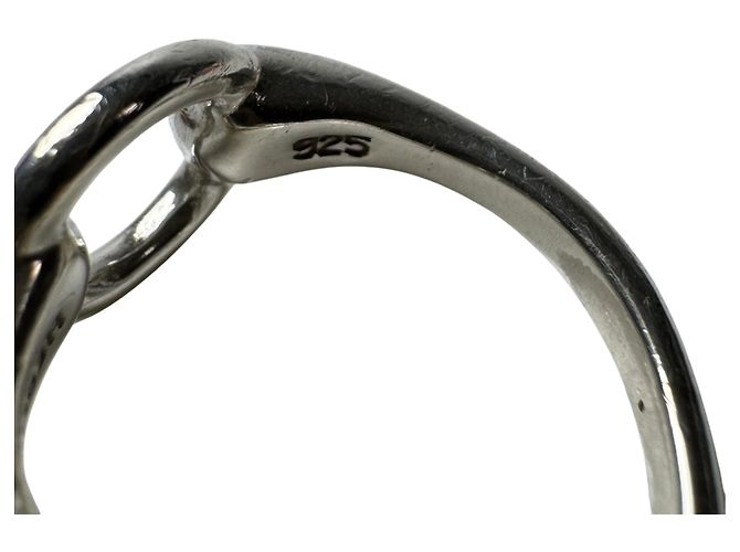 Ring Hermès Anel Faixa Horsebit em Prata Hermes - vista 7