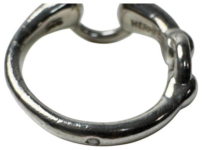 Ring Hermès Anel Faixa Horsebit em Prata Hermes - vista 8