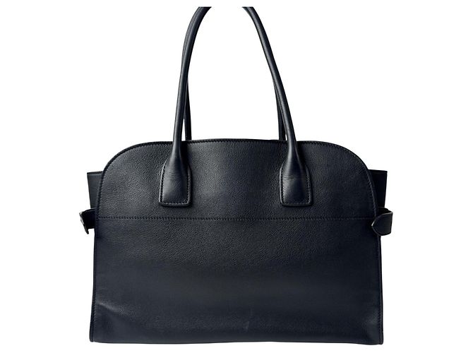 Prada Medium Soft Grain Leather Tote Bag Black - view 2