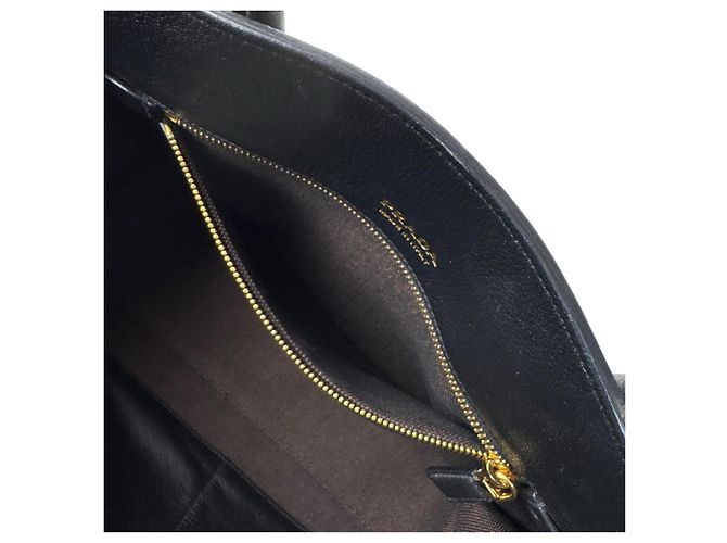 Prada Medium Soft Grain Leather Tote Bag Black - view 9