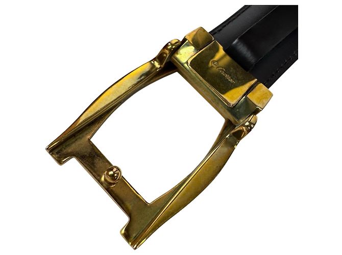 Cartier Vintage Ledergürtel Schwarz - Ansicht 10