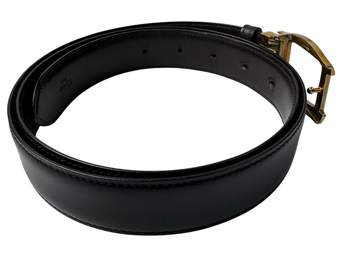 Cartier Vintage Ledergürtel Schwarz - Ansicht 3