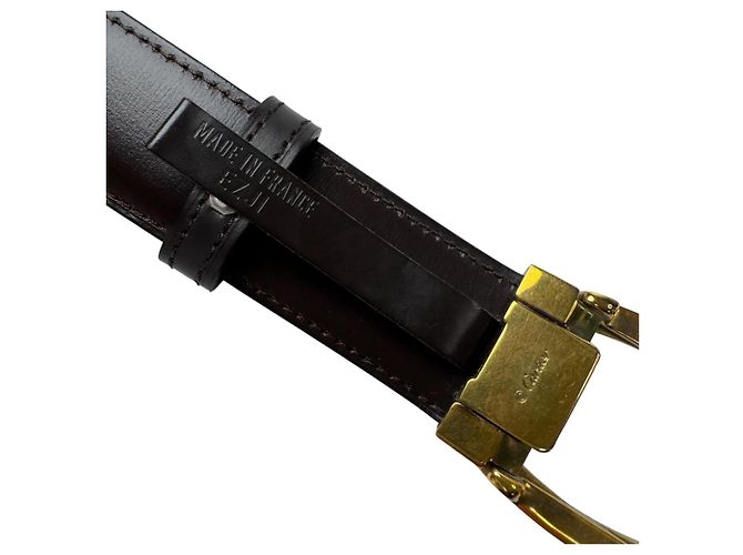 Cartier Vintage Ledergürtel Schwarz - Ansicht 8