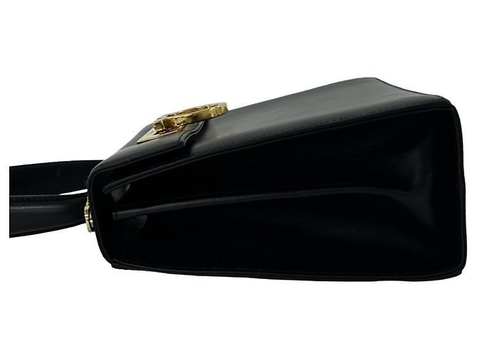 Borsa in pelle Salvatore Ferragamo con logo Gancini Nero - vista 5