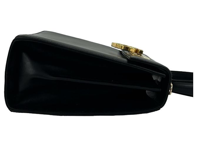 Borsa in pelle Salvatore Ferragamo con logo Gancini Nero - vista 6