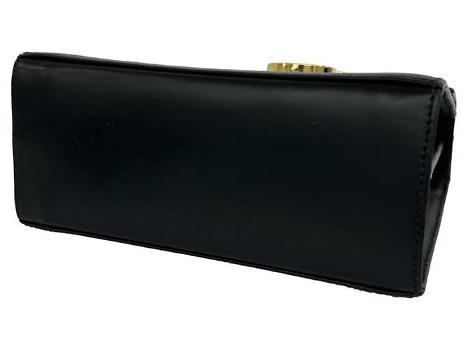 Borsa in pelle Salvatore Ferragamo con logo Gancini Nero - vista 8