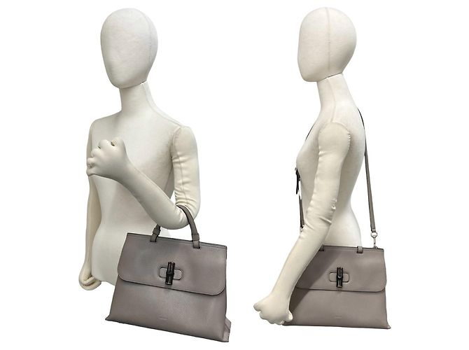 Gucci Bamboo Daily Lederhandtasche Braun - Ansicht 2