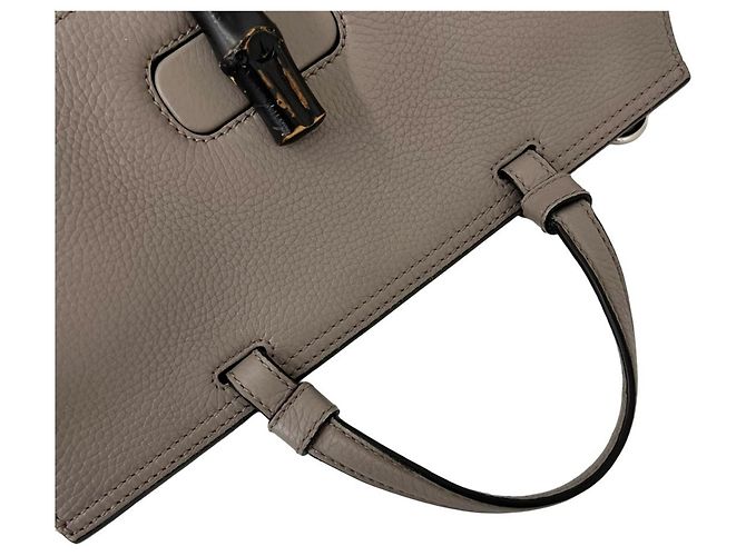 Gucci Bamboo Daily Lederhandtasche Braun - Ansicht 4