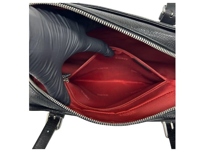 Borsa a mano in pelle borchiata Loewe Anagram Mini Boston Bag - Black Nero - vista 10