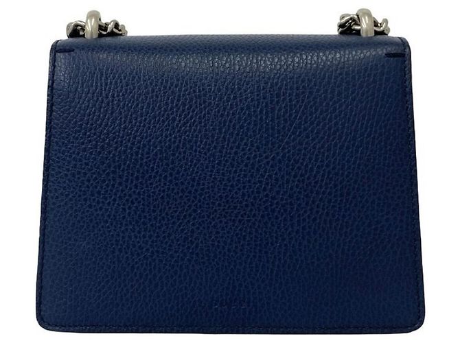 Borsa a tracolla Gucci Dionysus in pelle con catena Blu navy - vista 3