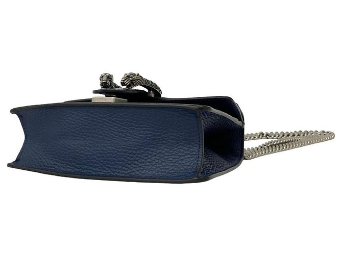 Borsa a tracolla Gucci Dionysus in pelle con catena Blu navy - vista 8