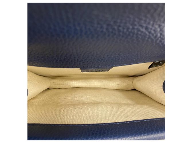 Borsa a tracolla Gucci Dionysus in pelle con catena Blu navy - vista 9