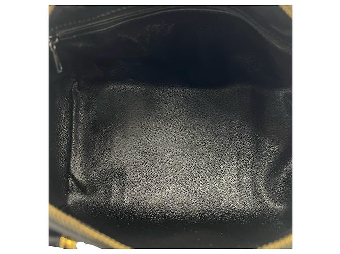 Céline Sac Mini Boston en cuir Celine Vintage Macadam Blazon Logo Pattern Noir - vue 9