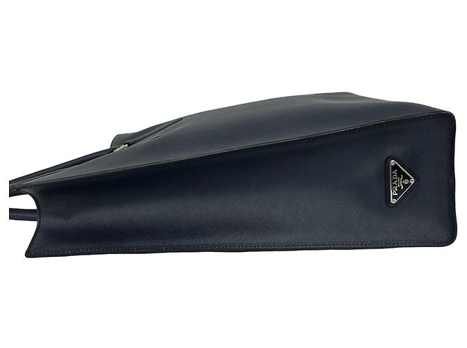 Bolso de mano Prada en cuero Saffiano Azul marino - vista 5